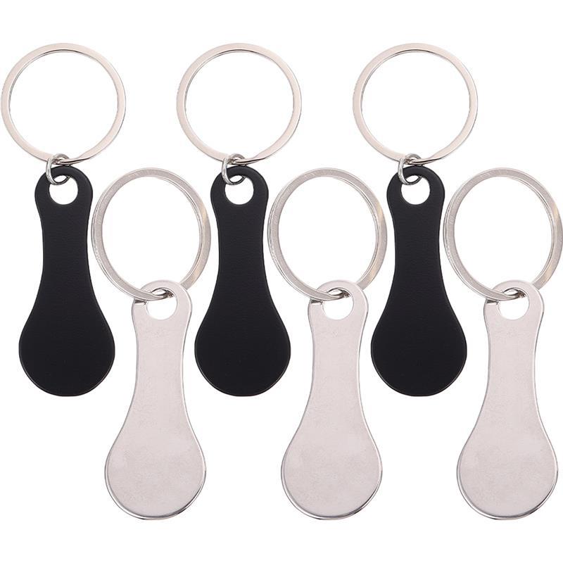 8pcs Key Ring Metal Shopping Trolley Tokens Convenient Trolley Tokens Trolley Tokens Keyring Shopping Cart Token Solver