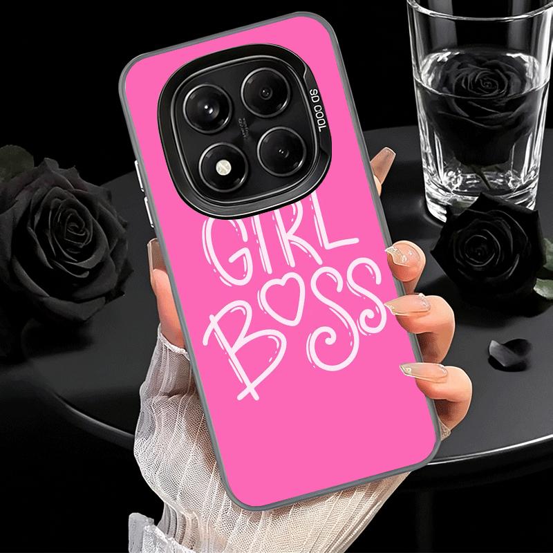 Girl Boss Lady Pink Soft Phone Case for Xiaomi Redmi Note 13 14 15 Pro Plus 12S 12 11S 11 11T 10S 10 Shockproof Cover Back Shell