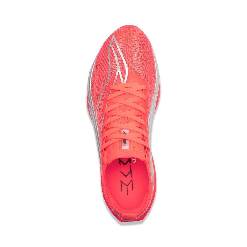 Li Ning Feidian 6 ELITE Lage top Koolstofplaat Hardloopschoenen Unisex Fluorescerend Vlamrood ARMW001-24