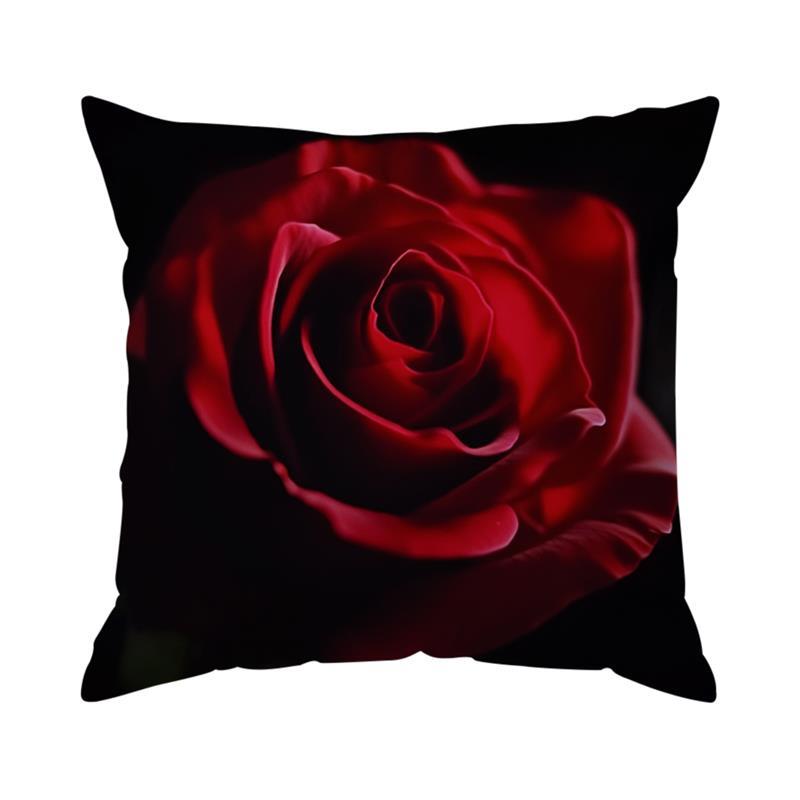 Heimdeko Rote Rosen: Aufwändige Muster für Kissen Muster Kissenbezug Geeignet für Sofa Schlafzimmer Auto Kissenbezug
