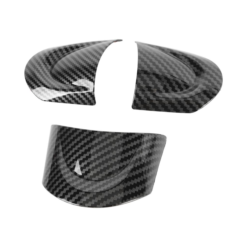 3Pcs/Set Car Steering Wheel Trim Carbon Fiber Look Interior Cover Sticker for Mini Cooper R54 R56 Clubman R55 Crossover R60