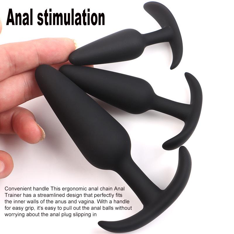 Silicone Wearable Anal Beads Plug for Women