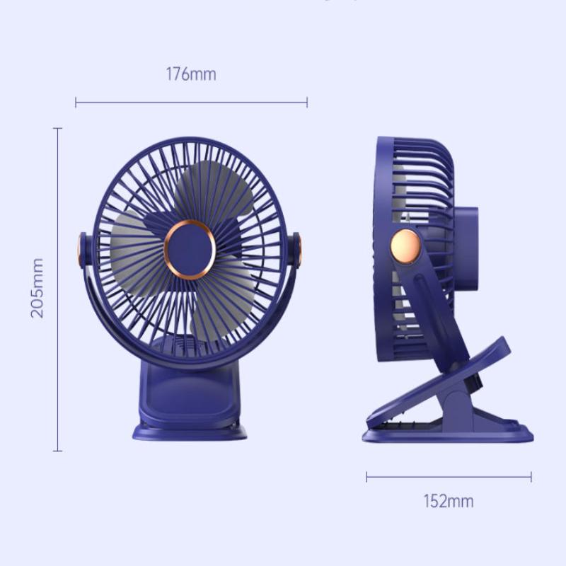 1 Set 720 Degree Rotating Hanging Clip Fan Night Light Air Cooler Usb Rechargeable Electric Fan Outdoor Camping Small Fans Ventilador