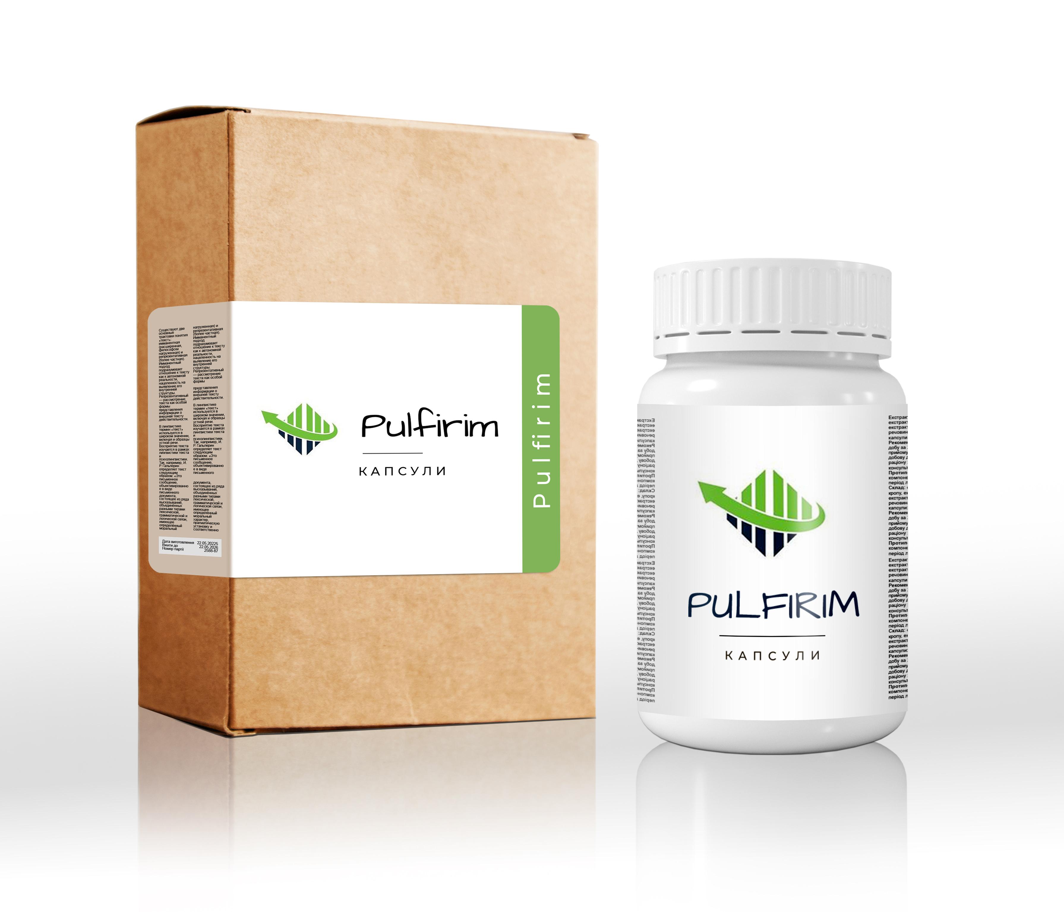 

Pulfirim (Пулфірім) - для підтримки фізичної витривалості та розвитку | 30 капсул