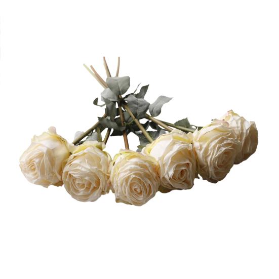 Artificial Rose Flower Realistic Faux Silk Rose with Stem for DIY Wedding Bouquets Home Party Table Centerpiece Floral Arrangement