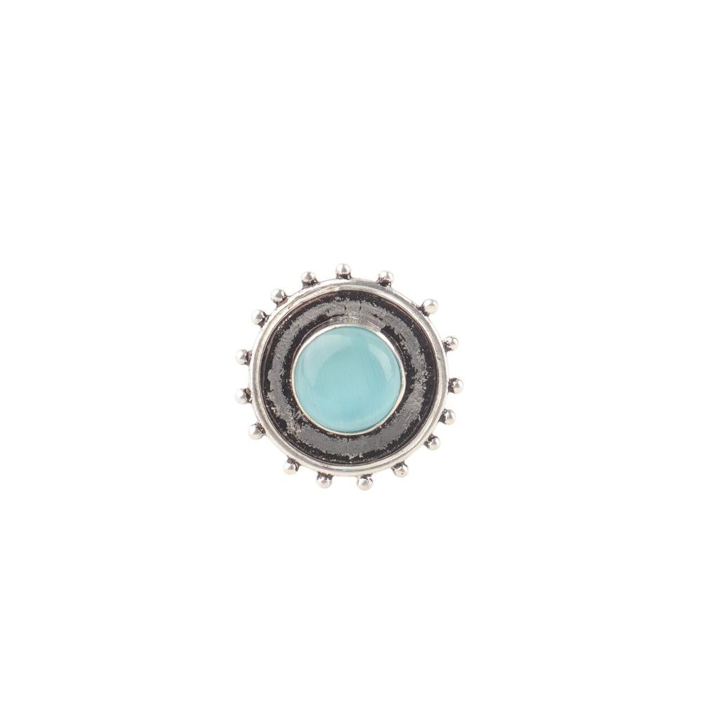 Natural Blue Cat's Eye Gemstone 925 Sterling Silver Jewelry Handmade Women Ring RR-49-45