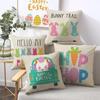 Easter Pillow Covers 18x18 Inch Set of 4PCS Easter Decorations Bunny Truck Hello Peeps Hip Hop Spring Farmhouse Throw Pillows Cover for Home Decor