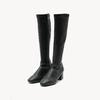 Mishuu Somuch Square Long Sock Boots_Black