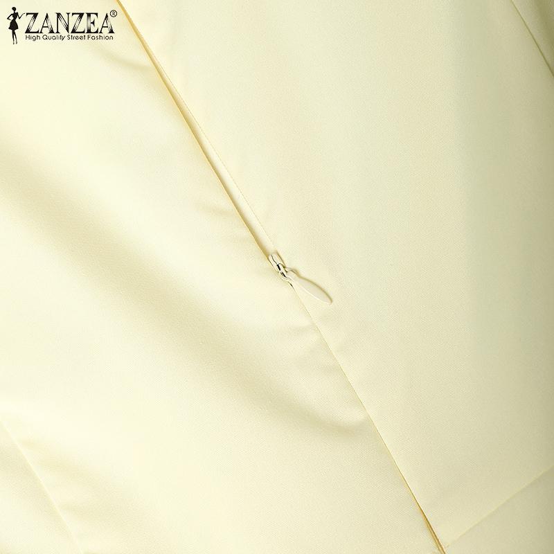 ZANZEA Women Casual Round Neck Sleeveless Summer Tank Dress