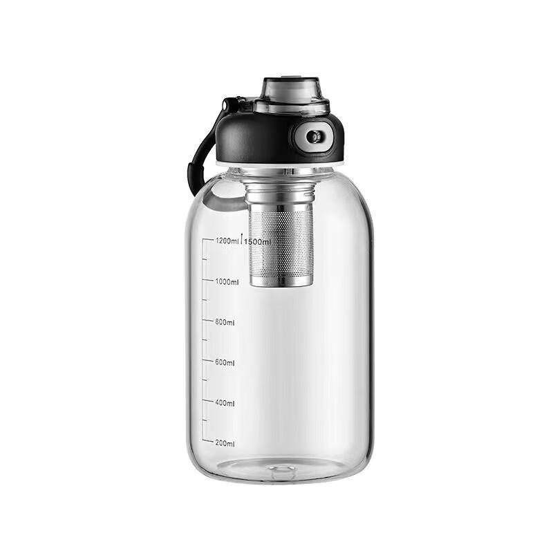 2000ml Tea Infuser Glass Water Bottle