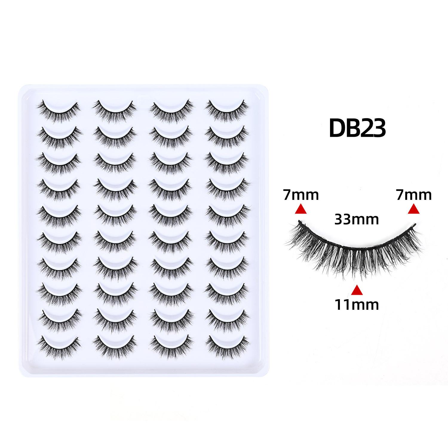 Накладные ресницы большого объема, Цельные, Трехмерные, Завитые, Натуральные, Короткие, Самостоятельно наращиваемые, Пара ресниц