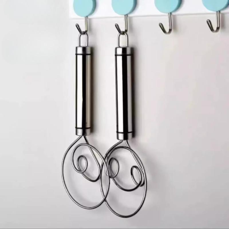 Misturador de Massa de Aço Inoxidável Cozinha Manual Peneirador de Farinha, Batedor Antiaderente para Mistura de Massa Mistura Maravilhosa de Massa