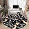 1pc Floral Pattern Chair Carpet for Office, Round Non Slip Durable Large Size Office Carpet, Suitable for Office