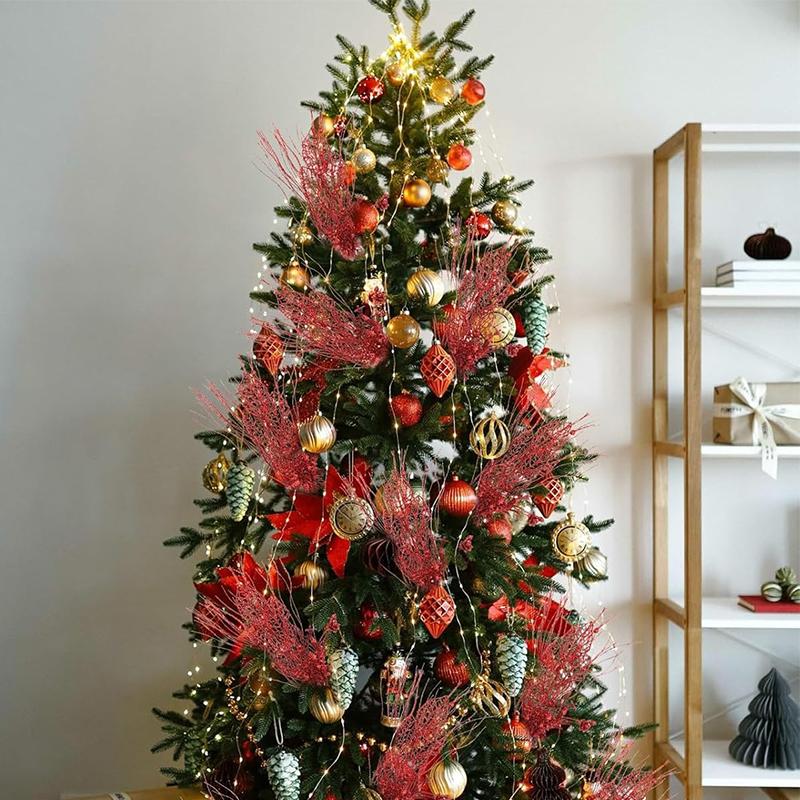 12Pcs Artificial Flowers Berry Bouquet Christmas Tree Decoration Ornaments for Home Vase Decor New Year 2026 Gifts Accessoriees