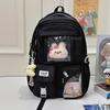 Schoolbag Cute Little Fresh Junior High School Student Large Capacity Schoolbag High School Student Backpack College Girl Transparent Pain Bag Baby 