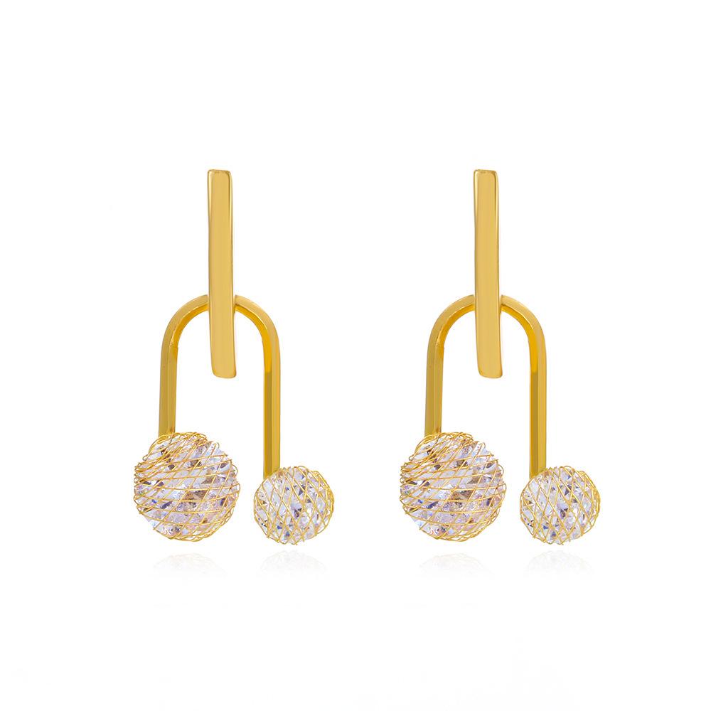 Boucles d'oreilles élégantes en zircon: Design de moulin à vent en diamants colorés pour femmes