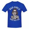 Unisex Bad Girls Taste Better Vintage T-Shirt Vintage Baumwolle Rundhals-T-Shirt