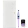 Plus Sailor Fountain Pen Notebook Set Kakurie Premium Cross X Professional Gear Slim Yumei Limited 14k Clear Purple Broad Nib (B) 10-8999-