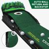 GOLF ACCELERATOR PRO Indoor Golf Putting Mat, Auto-Ball Return & Behind-the-Hole Ball Collector, Putter Alignment Guides at 3, 5 & 7 Feet
