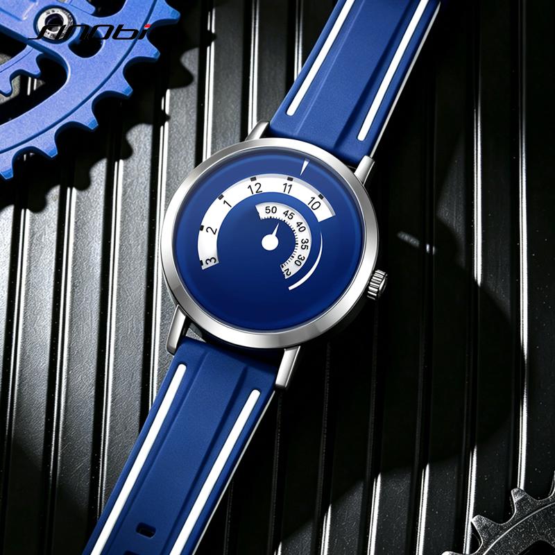 SINOBI New Creative Design Men's Quartz Watches Top Brand Mans Wristwatches Fashion Style Gifts Clock for Husband,Family,Friend