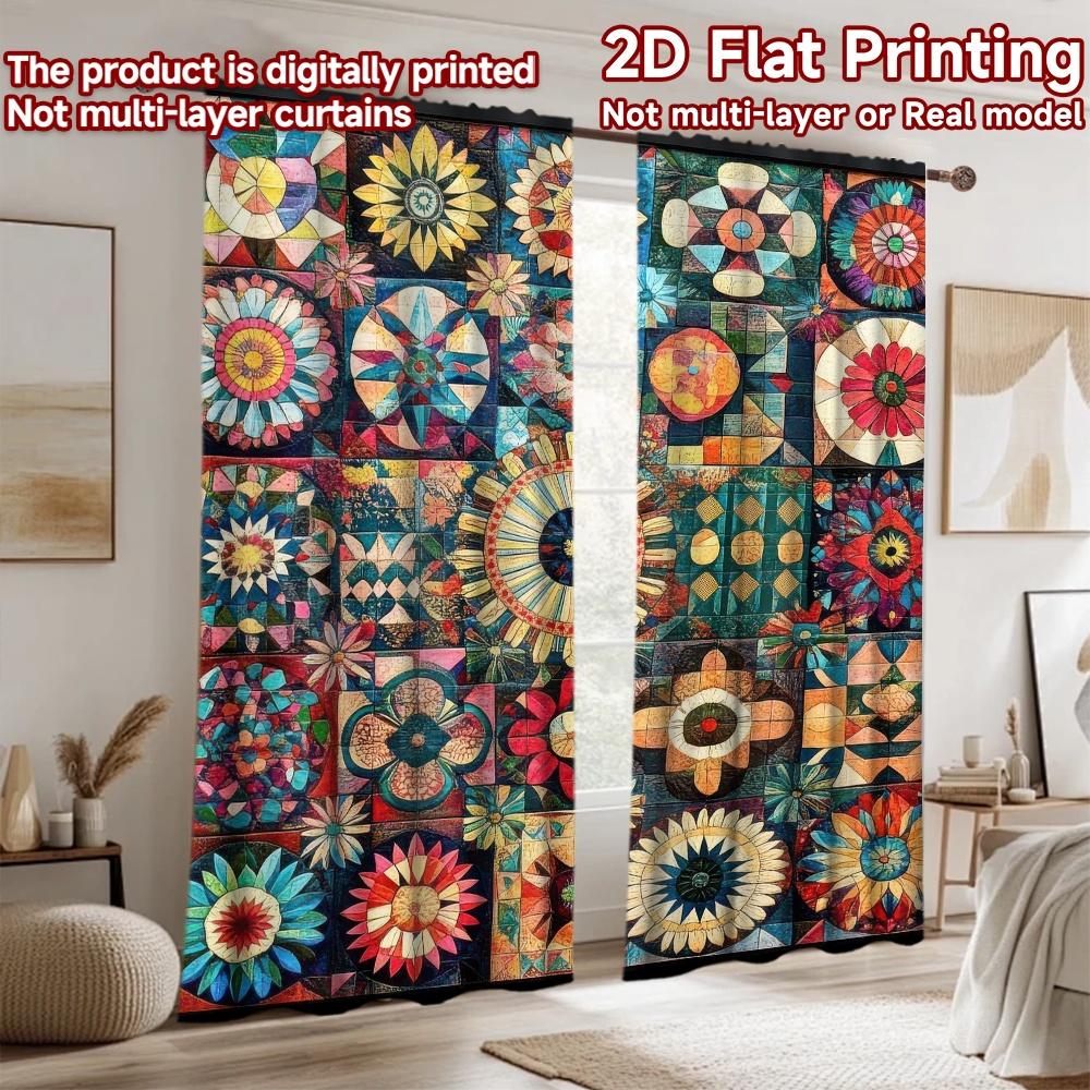 2D flat Photography Backdrop Photography Banner Colorful Geometric Shapes 100% Polyester Vibrant Reunion for Bedroom