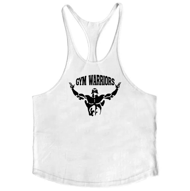 Muscleguys Running Vests Mens Bodybuilding Stringer Tank Tops Gym Clothing Cotton Sleeveless Shirt Summer Sports Singlets Workout Tanktop