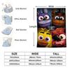 FNAF Original Four-Panel Flannel Blanket Soft Warm Skin-Friendly Nap Throw For Office Home Sofa Bed Cover Travel Camping Gift