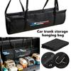 Car Rear Seat Back Storage Bag Multi-Pocket Auto Trunk SUV Organizer For BMW Performance M Alpina E71 E83 F30 M6 F01 F20 X1 X2 pdcr06