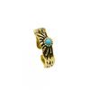 Adjustable Open Ring Men Women Copper Electroplated Antique Gold Geometric Design Lapis Lazuli Inspired Minimalist Fashion