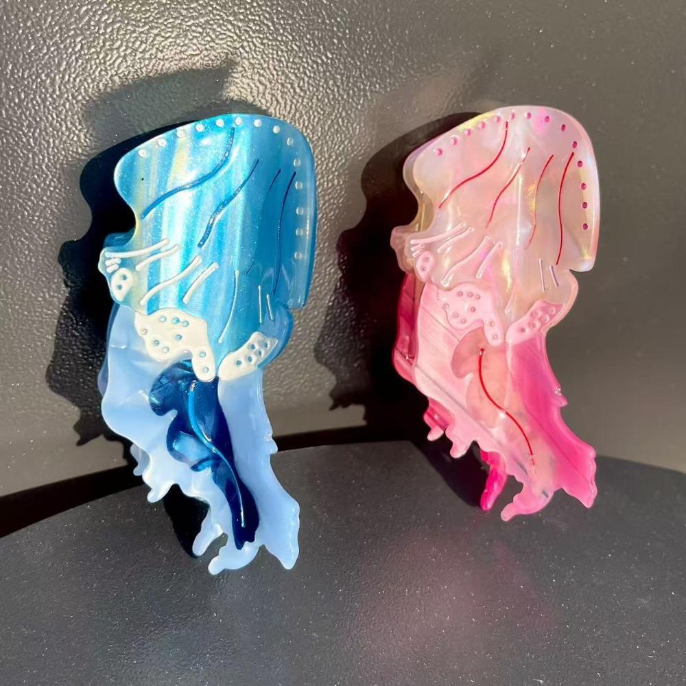 

Acetic Acid Cartoon Animal Hair Clip Sweet Cute Shark Clip Trendy Jellyfish Hair Claw Female Style 7