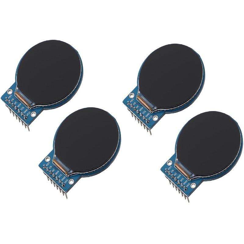 Premium-4PCS .28 Inch Circular TFT Display 240X240 Resolution, GC9A01 Driver Chip Compatible, SPI Interface IPS Screen