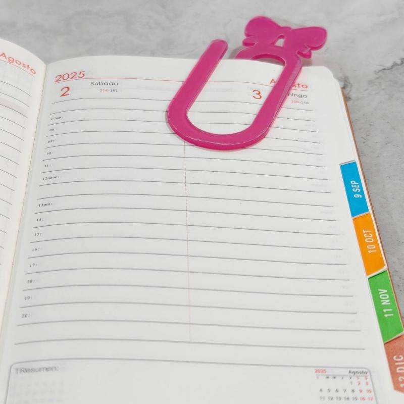 6Pcs Oversized Acrylic Paper Clip Bookmarks Book Page Holder Clip Document Organiser Clamp For Journal Planners Notes