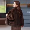 Elegant Mink Velvet Autumn/Winter Coat for Middle-Aged and Elderly Women