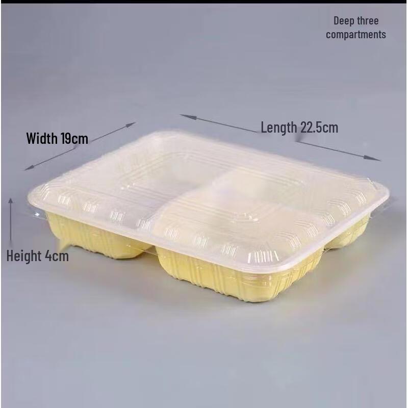 SEE KEAN Three-Compartment Disposable Lunch Box