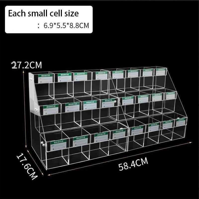 Acrylic Pen Display Stand With Price Slot Supermarket Stationery Store Pen Holder Pencil Neutral Pen Ladder Pagoda Rack Shelf
