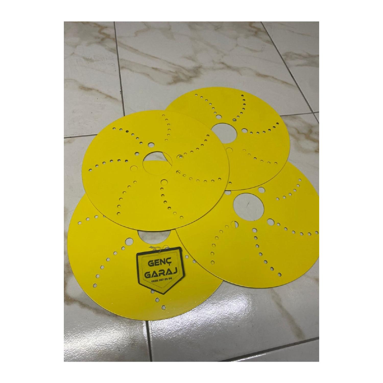 

Tofa Vehicle Compatible 14 Inch Special Design Yellow 4 Piece Drum Hair