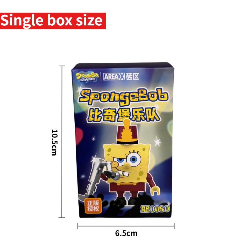 Latest Spongebob Squarepants Band Assembles Construction Blocks Dolls To Decorate Children'S Gift Good Gift For Kidss