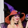 Halloween Witches Hat Pointed Lace Gothic Headdress Retro Finger Bone Black Spider Womens Witch Hat For Prom Masquerade Event