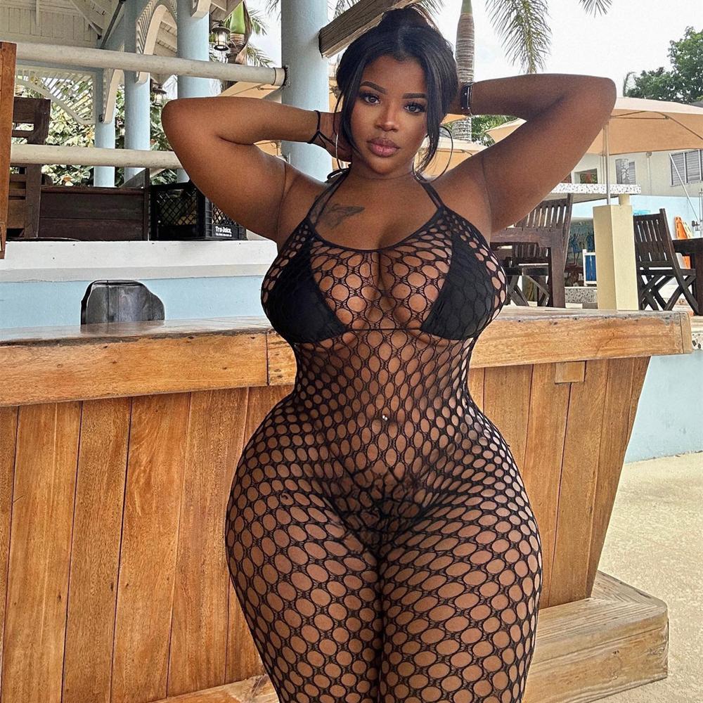 Adult Couples Exotic Onesie Costume Set See Through Mesh Full Body Stocking Sexy Lingerie Erotic Women Jumpsuit For Temptation