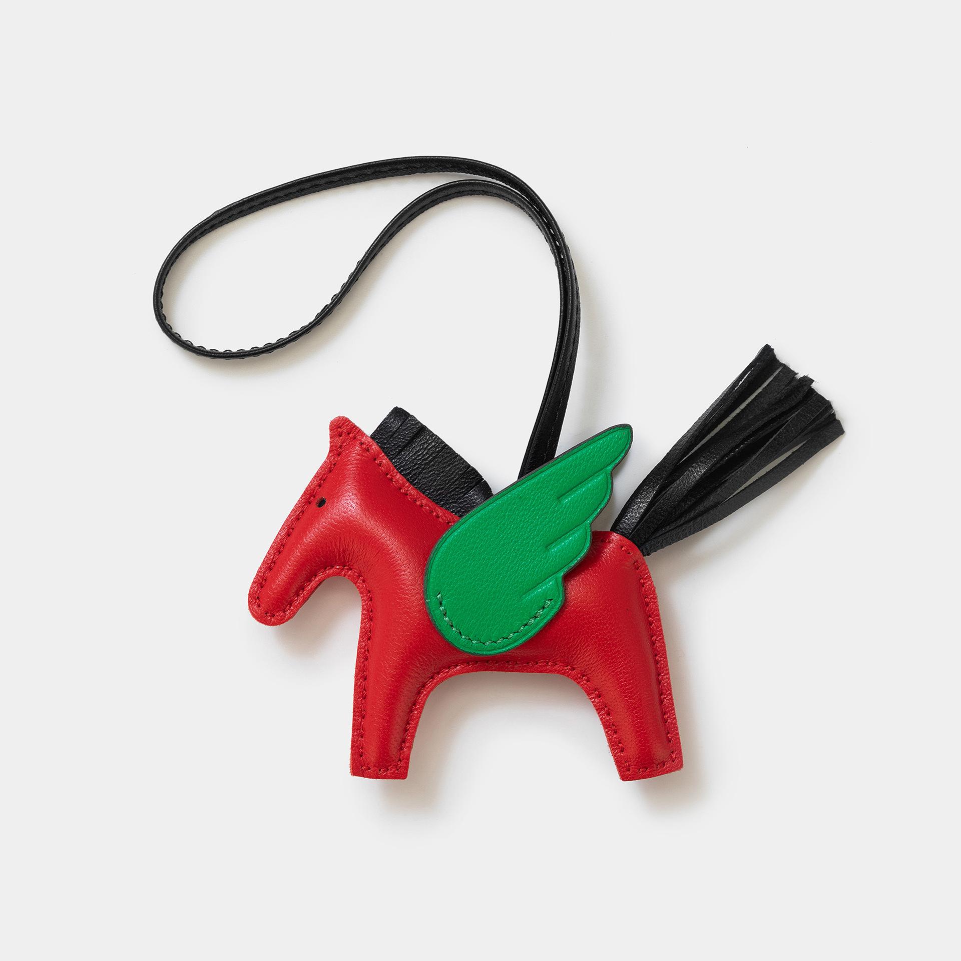 New cross-border H home hand-sewn sheepskin Pegasus bag pendant genuine leather handbag pendant car pendant