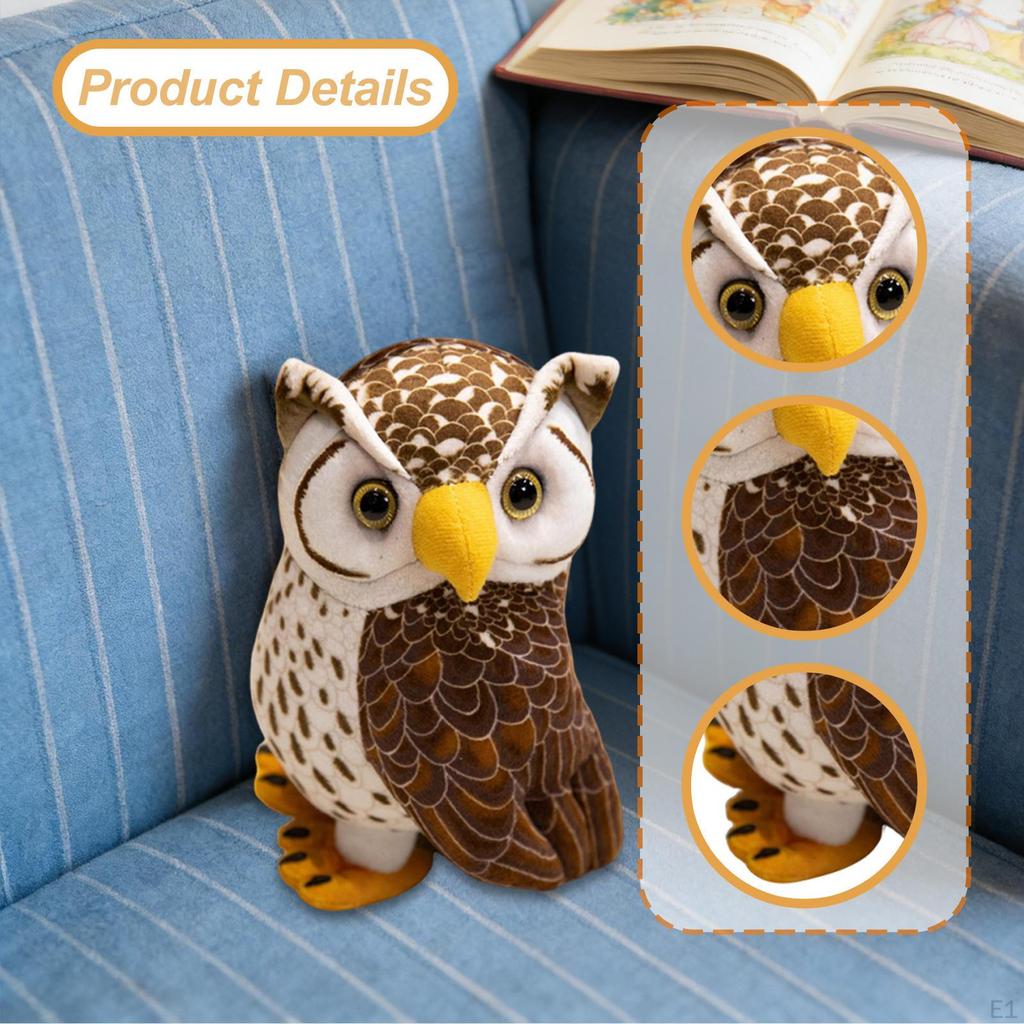 Owl Toy Doll Ornament Boys Girls Birthday Gift for Sofa Festival Living Room