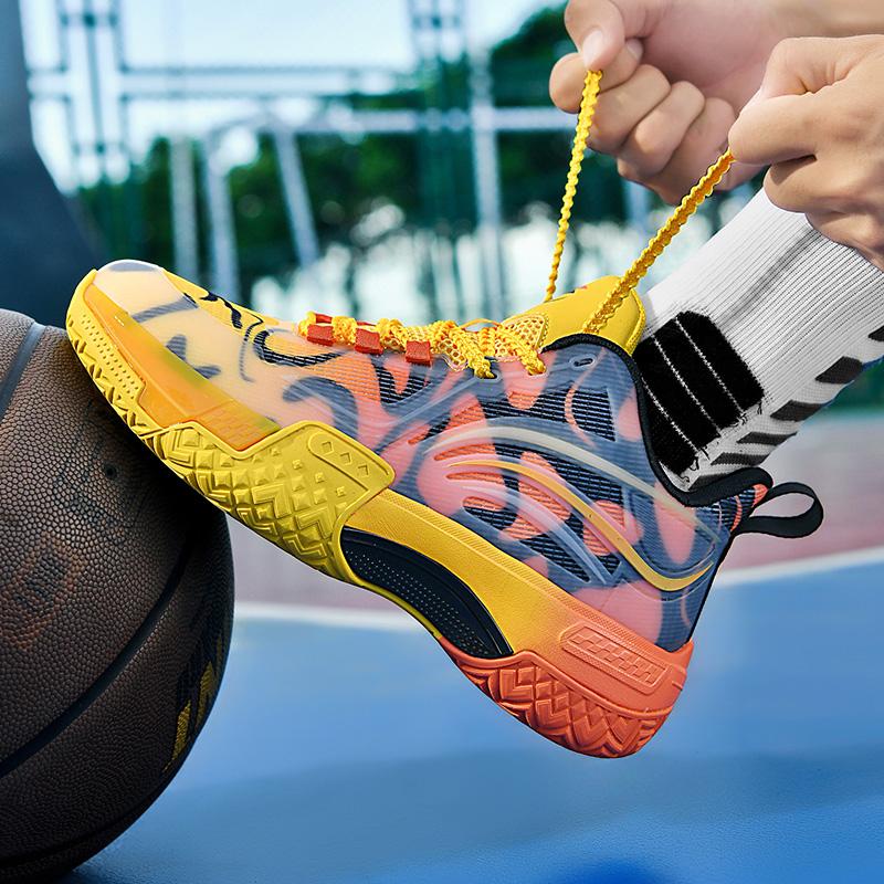 Fashion Men's Basketball Shoes Cushioned Breathable Sneaker Train Athletes High Quality Sport Shoe Lace Up Footwear Casual Sneaker 39-44
