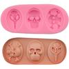 DIY Halloween Candy Pirate Skull Candy Fondant Silicone Mold Sugarcraft Mold Baking Molding Cake Dec