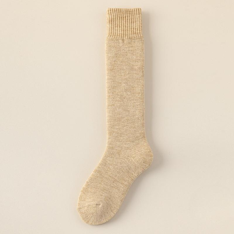 Thickened Cashmere Thigh-high Socks for Women, Cold-proof and Warm Wool Socks, Autumn and Winter Calf Socks for Men
