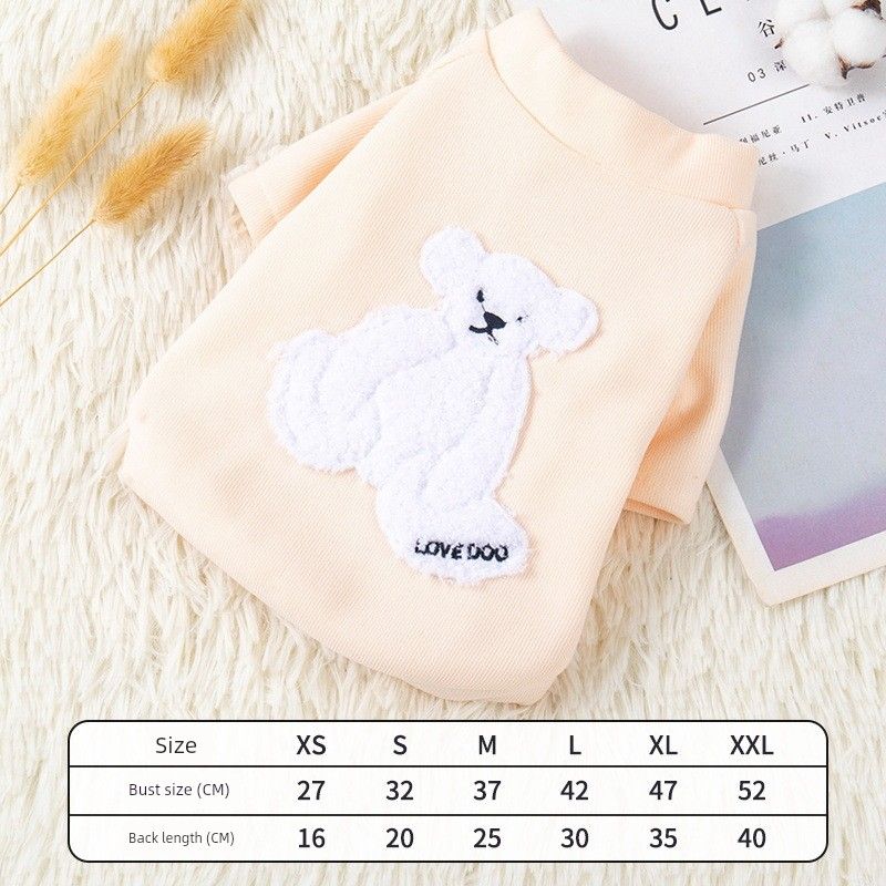 

Small and Medium Dogs Dog Cat Heattech Method Bulldog Teddy Bichon Pet Supplies Clothes Bottoming Shirt Supplies White XS