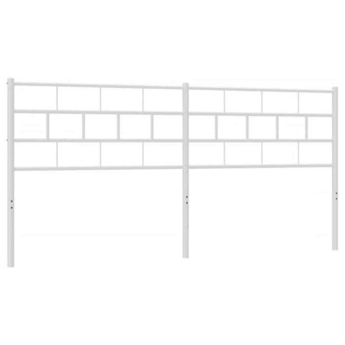 VidaXL White Metal Headboard 200 Cm 355746