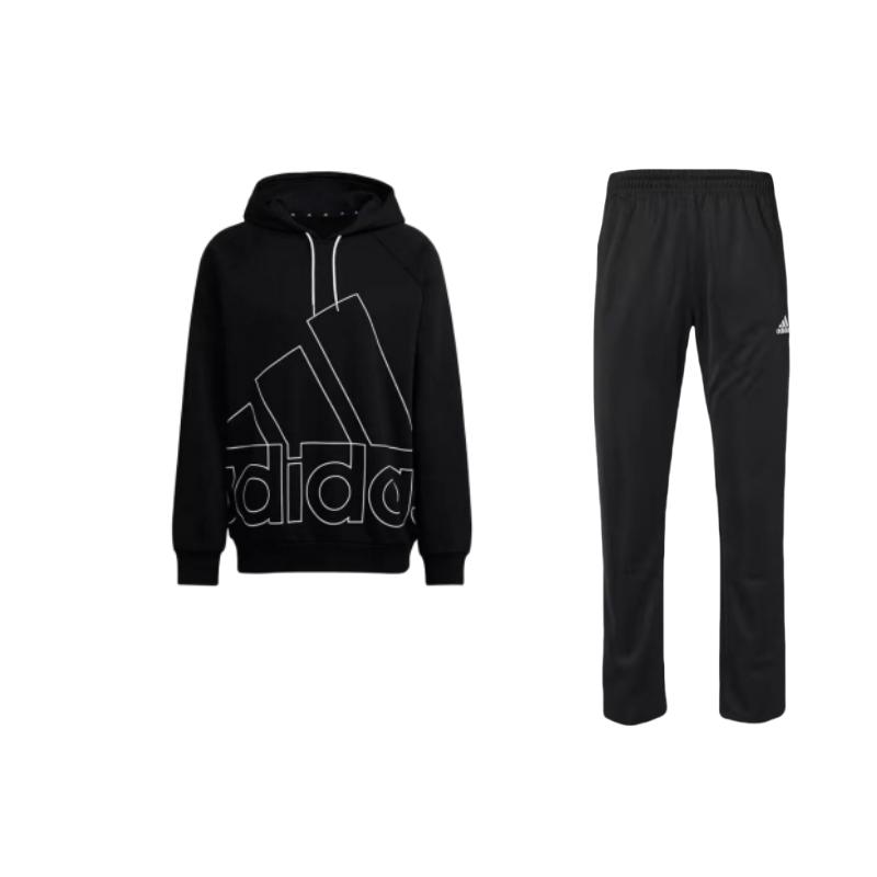 

Adidas Pullover Hooded American Vintage Sweatshirt Casual Sports Set Men sweatshirt TR30P-BW+HB5089 S