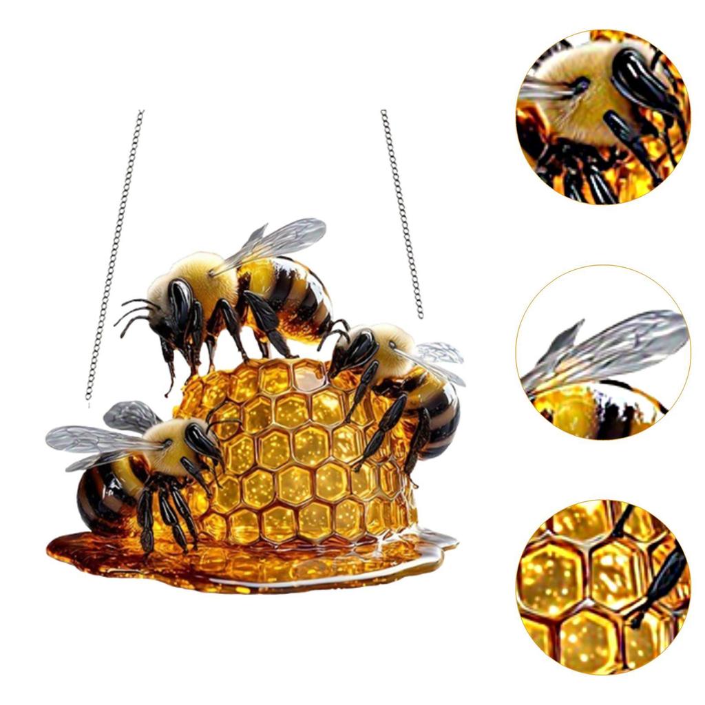 Honey Bee Decor Indoor 2D Double Sided Printing Collection Acrylic Ornament Accessories for Bedroom Door Farmhouse Window Wall