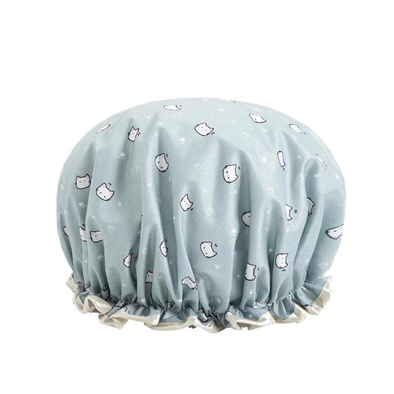 Supplies Bathroom Double Layer Shower Waterproof Thick Cover Accessories Women Hair Cap Hat