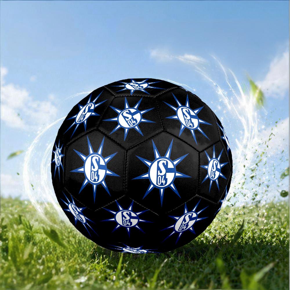 Shining Star Of Fc Schalke Size 5 Soccer Ball,Indoor/Outdoor Suitable for Training Matches Tournaments Practice Games Perfect Gift for Fan